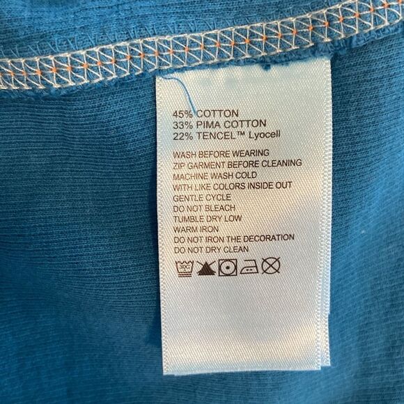 Tommy Bahama Blue Long Sleeve Quarter Zip Pullover Sweater Size Large - Picture 11 of 11